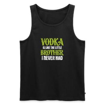 Big Brother Sibling Sister Gift - Men's Premium Organic Tank Top - black - Front - Michal (187cm)