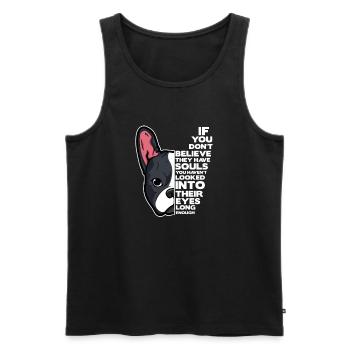 Boston Terrier Hund Hunde Hundeliebhaber Geschenk - Männer Premium Bio Tank Top - Schwarz - Vorne - Michal (187cm)