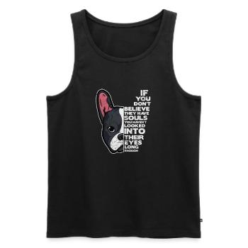 Boston Terrier - Männer Premium Bio Tank Top - Schwarz - Vorne - AI Model Male 178 light (178cm)