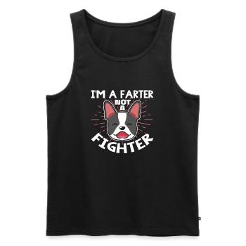 Boston Terrier Hund Hunde Hundeliebhaber Geschenk - Männer Premium Bio Tank Top - Schwarz - Vorne - Michal (187cm)