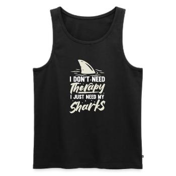 Meeresbiologie - Männer Premium Bio Tank Top - Schwarz - Vorne - AI Model Male 178 light (178cm)