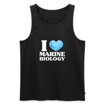 Biologie marine - Débardeur bio Premium Homme - noir - Devant - AI Model Male 178 light (178cm)