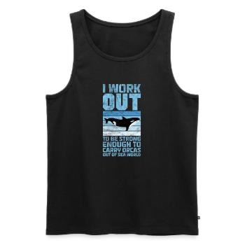 Meeresbiologie Meer Meeresbiologe Biolgie Geschenk - Männer Premium Bio Tank Top - Schwarz - Vorne - Michal (187cm)