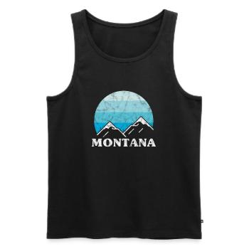 Montana Amérique États-Unis Helena Mountains Cadeau - Débardeur bio Premium Homme - noir - Devant - Michal (187cm)