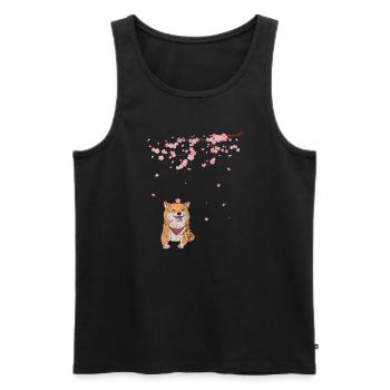 Shiba Inu Dog Dog Lover Dog Race Cadeau - Débardeur bio Premium Homme - noir - Devant - Michal (187cm)