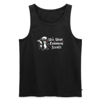 Skunk - Men's Premium Organic Tank Top - black - Front - AI Model Male 178 light (178cm)