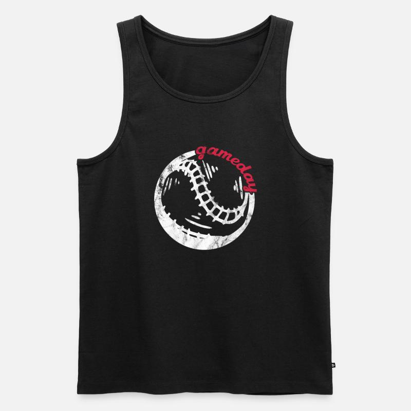 Softball - Männer Premium Bio Tank Top - Schwarz