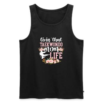 Taekwondo Mother Tae Kwon Do Martial Arts Gift - Men's Premium Organic Tank Top - black - Front - Michal (187cm)