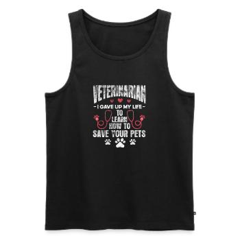 Vétérinaire vétérinaire Cadeau vétérinaire - Débardeur bio Premium Homme - noir - Devant - Michal (187cm)