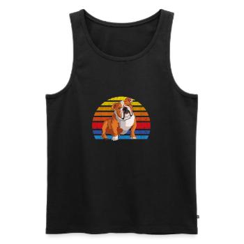 Bouledogue américain - Débardeur bio Premium Homme - noir - Devant - Michal (187cm)