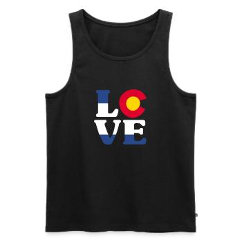 Colorado - Débardeur bio Premium Homme - noir - Devant - Michal (187cm)