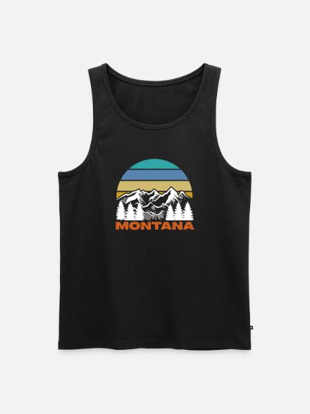 Montana - Männer Premium Bio Tank Top - Schwarz