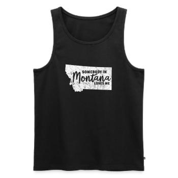 Montana Amérique États-Unis Helena Mountains Cadeau - Débardeur bio Premium Homme - noir - Devant - Michal (187cm)