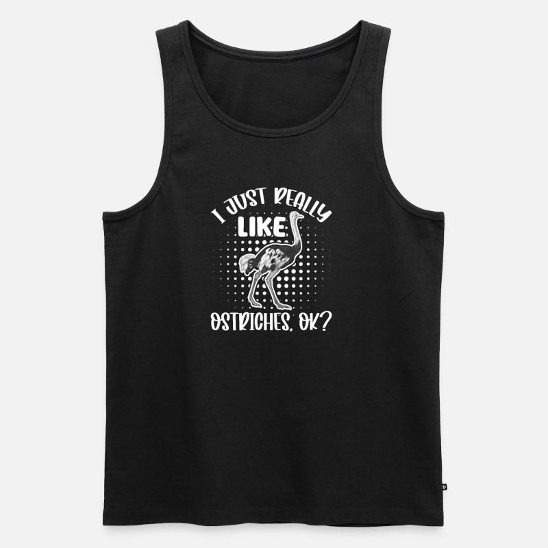 Strauß - Männer Premium Bio Tank Top - Schwarz