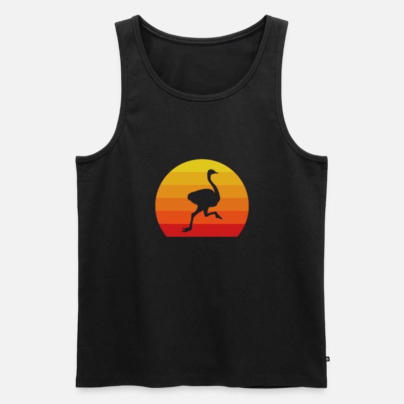 Strauß - Männer Premium Bio Tank Top - Schwarz