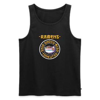 Ramen - Men's Premium Organic Tank Top - black - Front - AI Model Male 178 light (178cm)