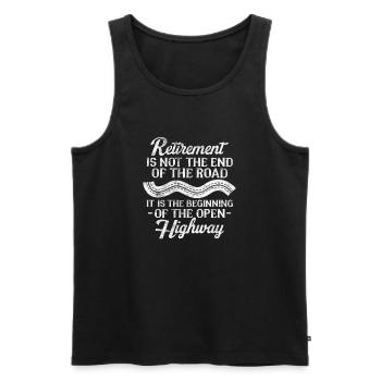 Retirement - Men's Premium Organic Tank Top - black - Front - Michal (187cm)