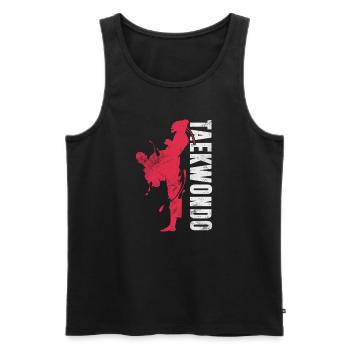 Taekwondo - Débardeur bio Premium Homme - noir - Devant - AI Model Male 178 light (178cm)