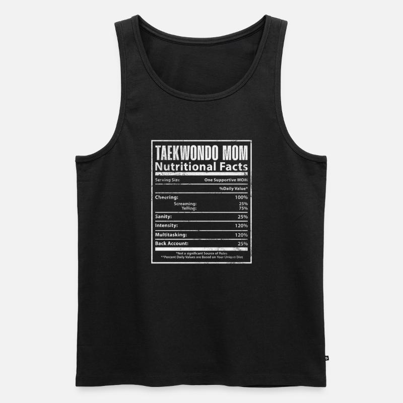 Taekwondo Mutter - Männer Premium Bio Tank Top - Schwarz