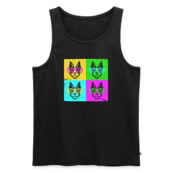 Boston Terrier Dog Dogs Dog Lovers Cadeau - Débardeur bio Premium Homme - noir - Devant - Michal (187cm)