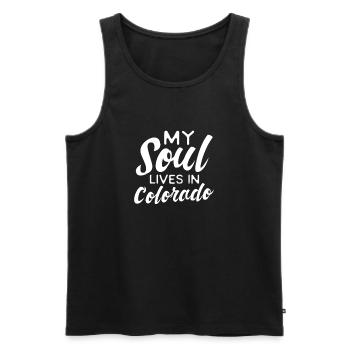 Colorado - Débardeur bio Premium Homme - noir - Devant - Michal (187cm)