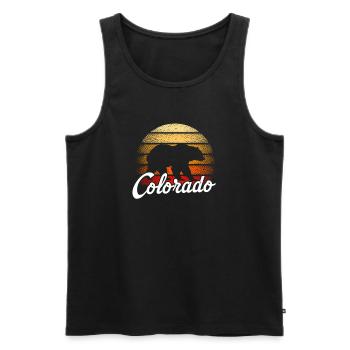 Colorado - Débardeur bio Premium Homme - noir - Devant - Michal (187cm)