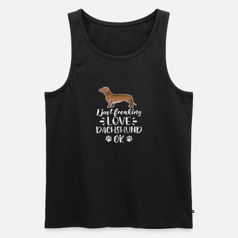 Dackel - Männer Premium Bio Tank Top - Schwarz