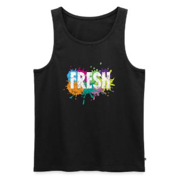 Hip Hop - Männer Premium Bio Tank Top - Schwarz - Vorne - Michal (187cm)