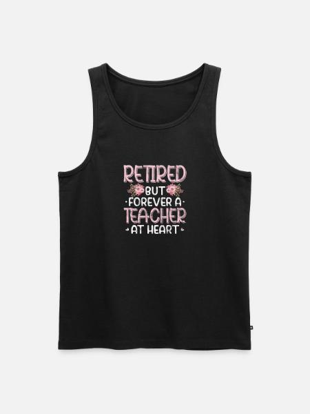 Retired teacher - Men's Premium Organic Tank Top - black