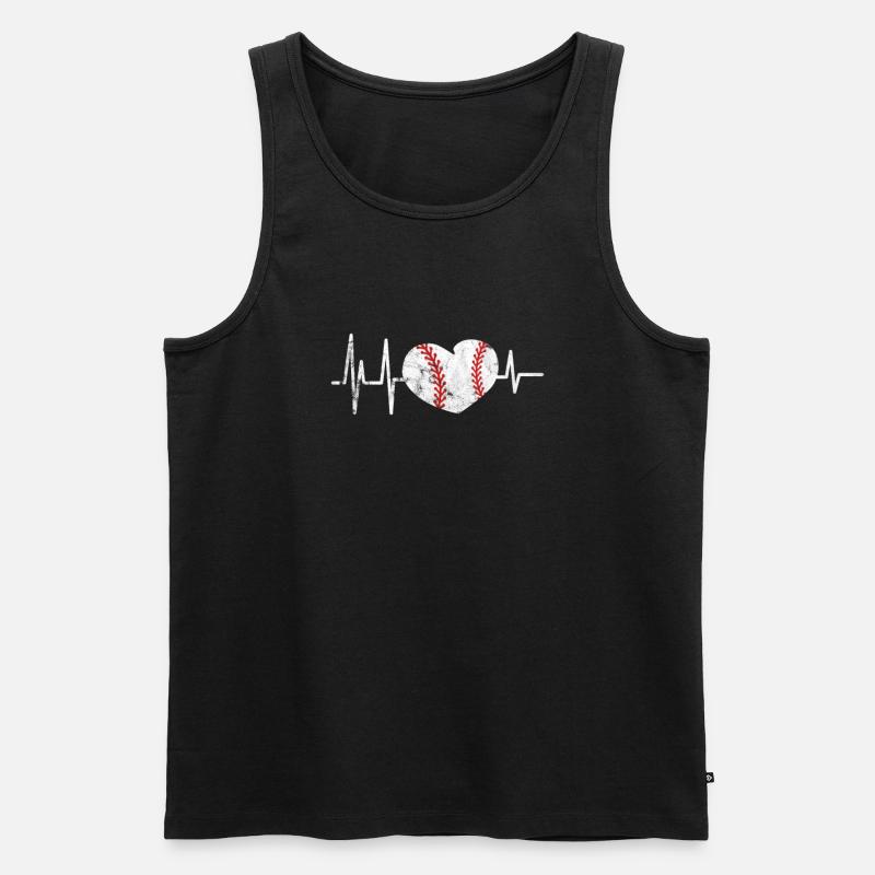 Softball - Männer Premium Bio Tank Top - Schwarz