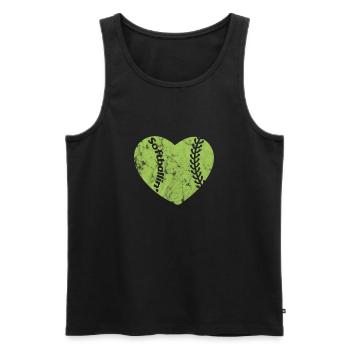 Softball - Männer Premium Bio Tank Top - Schwarz - Vorne - Michal (187cm)