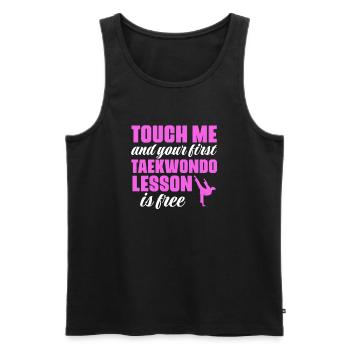 Taekwondo Tae Kwon Do Martial Arts Gift - Men's Premium Organic Tank Top - black - Front - AI Model Male 178 light (178cm)