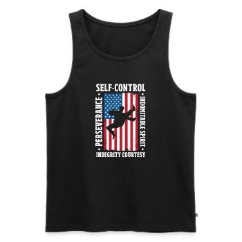 Taekwondo Tae Kwon Do Martial Arts Gift - Men's Premium Organic Tank Top - black - Front - AI Model Male 178 light (178cm)