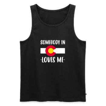 Colorado - Débardeur bio Premium Homme - noir - Devant - Michal (187cm)