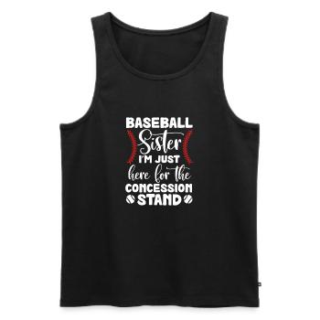 Baseball Schwester - Männer Premium Bio Tank Top - Schwarz - Vorne - Michal (187cm)