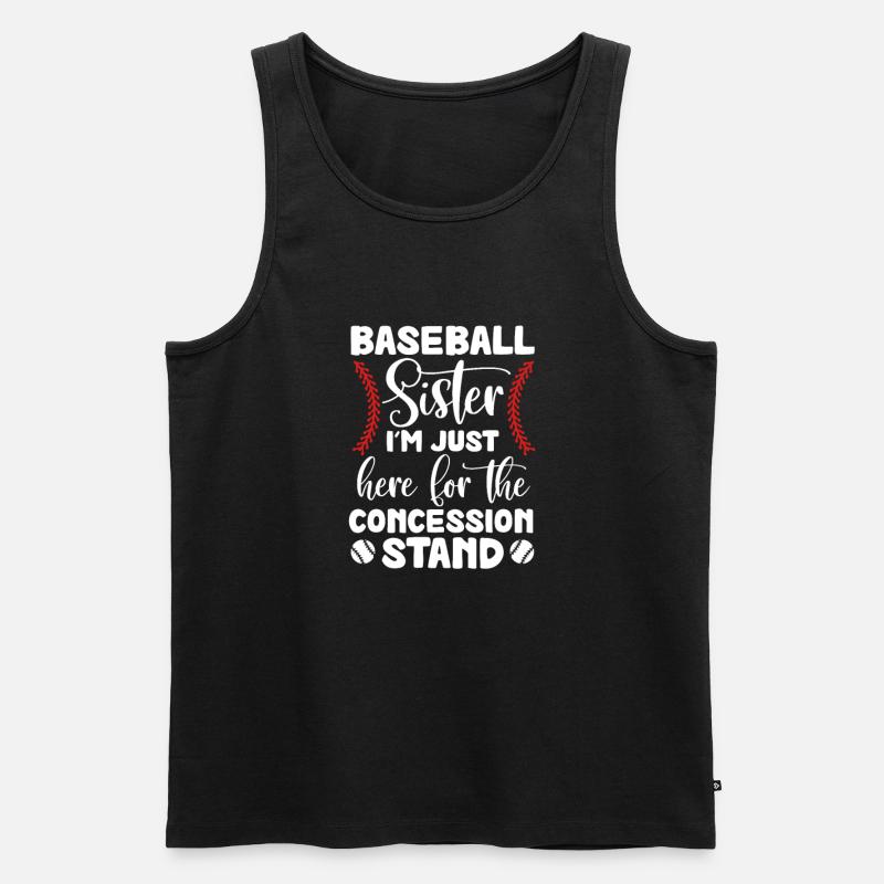 Baseball Schwester - Männer Premium Bio Tank Top - Schwarz