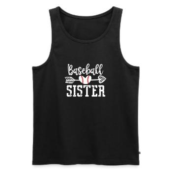 Baseball Schwester - Männer Premium Bio Tank Top - Schwarz - Vorne - Michal (187cm)