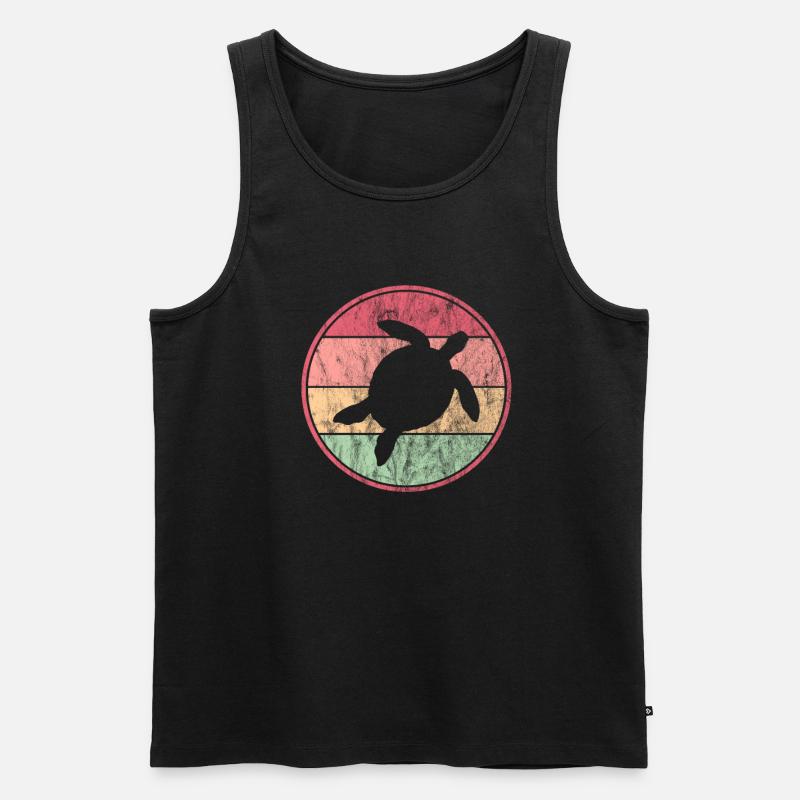 Schildkröte - Männer Premium Bio Tank Top - Schwarz