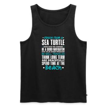 Turtle Turtle Sea Sea Creatures Gift - Men's Premium Organic Tank Top - black - Front - Michal (187cm)