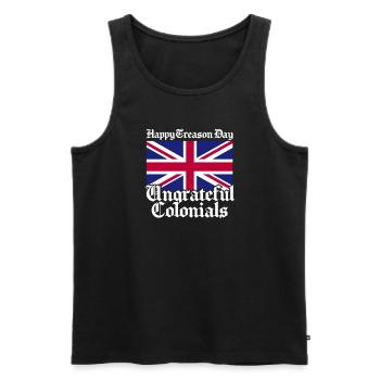 Royaume-Uni Angleterre Grande-Bretagne Cadeau - Débardeur bio Premium Homme - noir - Devant - Michal (187cm)