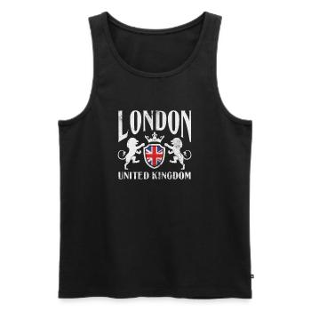Londres - Débardeur bio Premium Homme - noir - Devant - Michal (187cm)
