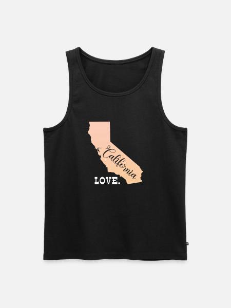 California - Men's Premium Organic Tank Top - black