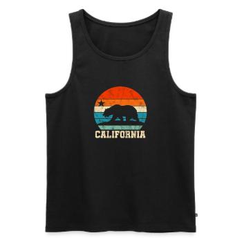 California USA Holidays America Cadeau - Débardeur bio Premium Homme - noir - Devant - Michal (187cm)