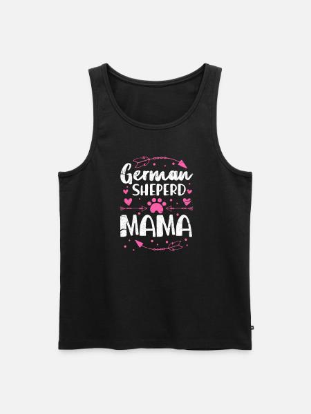 German Shepherd Mother - Men's Premium Organic Tank Top - black
