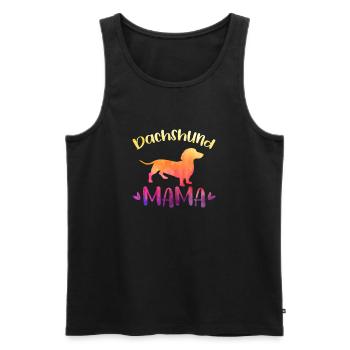Dachshund Mama Dog Dogs Dachshund Teckel Cadeau - Débardeur bio Premium Homme - noir - Devant - Michal (187cm)