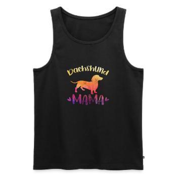 Dachshund Mama - Men's Premium Organic Tank Top - black - Front - AI Model Male 178 light (178cm)
