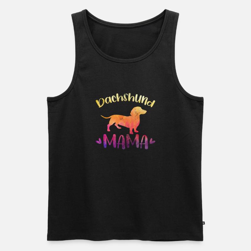 Dackel Mama - Männer Premium Bio Tank Top - Schwarz