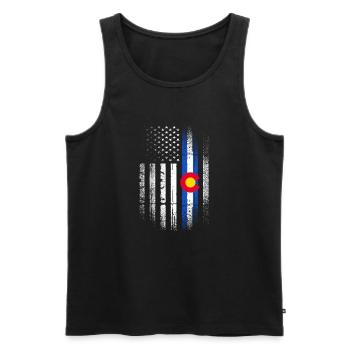 Colorado - Débardeur bio Premium Homme - noir - Devant - Michal (187cm)