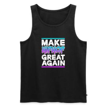 Hip Hop Rap Musik Rapper Hiphop Geschenk - Männer Premium Bio Tank Top - Schwarz - Vorne - Michal (187cm)