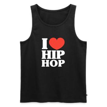 Hip Hop Rap Musik Rapper Hiphop Geschenk - Männer Premium Bio Tank Top - Schwarz - Vorne - Michal (187cm)
